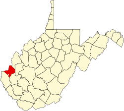 Map of West Virginia highlighting Cabell County